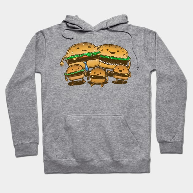 BurgerFam Hoodie by nickv47